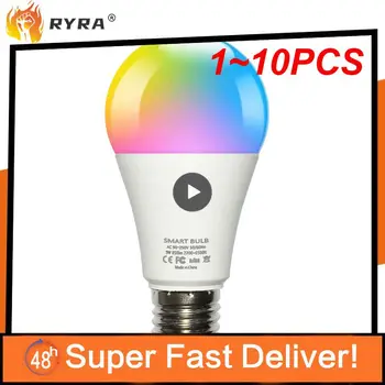 1~10PCS Tuya 12W/15W, WiFi Smart Gaismas Spuldze, E27 RGB LED Lampu Droselēm ar Gudru Dzīves APP, Balss Kontroles Mājas, Alexa