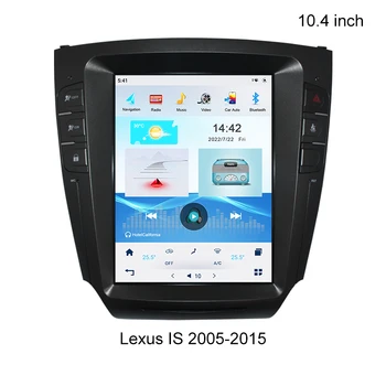10.4 Collu Tesla Vertikāla Ekrāna Android Auto Radio Lexus IS2005-2015 GPS Navigācijas 1 Din Carplay Multimedia Player Headunit