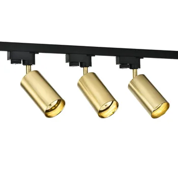 Zelta Black Alumīnija LED Griestu Lampas Dzelzceļa Sliežu Lampas Armatūra Mūsdienu GU10 Led Track Deg Dzīvojamā Istaba, Kafijas Bārs Apgaismojums