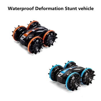 2-in-1 Ūdens Un Zemes RC Transportlīdzekļa Triks Auto Ūdensizturīgs Double-Sided Darbojas Dziesmu 360 Pagriezt Desanta Rc Auto Rotaļlietas Bērniem