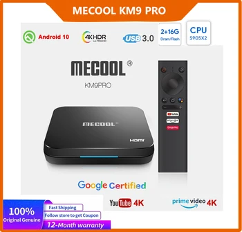 MECOOL KM9 PRO TV Kastē 2G 16.G Android tv Google Sertificēto LTV Android 10.0 Amlogic S905X2 4K HDR Media Player USB3.0 Smart TVBox