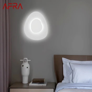 AFRA Moderna Interjera Sienas Lampas LED Radošo Vienkāršu Baltu Sconce Deg Mājas, Dzīvojamās Istabas, Guļamistabas, Koridora Interjers