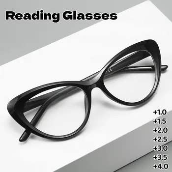 Sieviešu Vintage Lasīšanas Brilles Anti-Zila Gaisma vecuma tālredzība Datoru Tālredzīgs Recepšu Brilles ar Dioptriju +1.0 +4.0