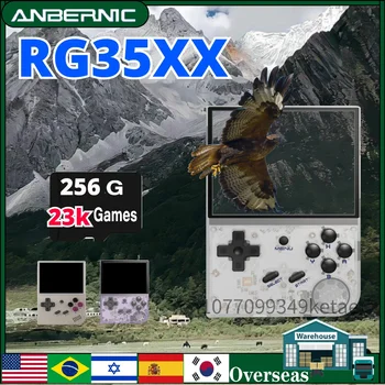ANBERNIC RG35XX Portatīvo Rokas Spēļu Konsole IPS Ekrāns Dual Kartes Slots Atbalsta gamepad HD TV Izejas 256G Linux Sistēmas DĀVANU