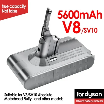 Dyson V8 V7 putekļsūcējs Akumulatora SV10 5000mAh 21.6 V Pilnībā/Mīksts/Dzīvnieku Tīrīšanas Akumulatoru un 4.0 mAh Nomaiņa Li-Ion Akumulators