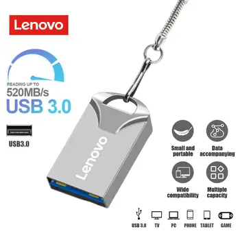 Lenovo USB 3.0 2TB Flash Drive Metāla lielu Ātrumu Pen Drive 1 TB Ūdensizturīgs Memoria USB Flash Disku, Lai Portatīvo DATORU TV Bezmaksas Piegāde