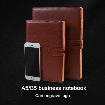 (Var Iegravēt Logo) A5/B5 Biznesa Ādas Temats Grāmatiņa, Notepad Sprādzes, Sanāksmes, Skolēnu Dienasgrāmatas, Ceļojuma Piezīmes