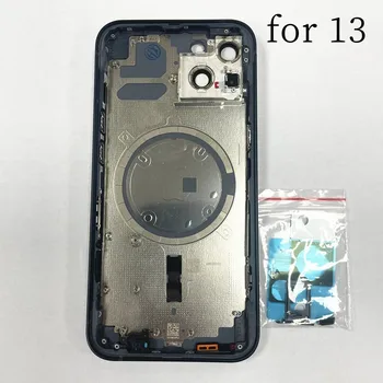 Atpakaļ Akumulatoru Durvju iPhone 13 Aizmugurējais Stikls ar Šasijas SIM paliktņa Pusē Galvenās Daļas