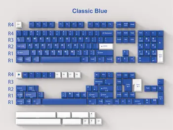 GMK Classic Blue 104+68 Ķiršu Profilu ABS Doubleshot Keycaps noteikti Cherry MX Mehāniska Spēļu Tastatūra