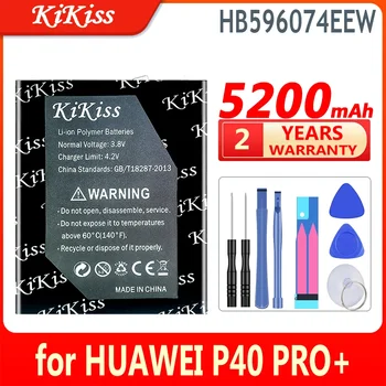 5200mAh KiKiss Jauns Akumulators HB596074EEW par HUAWEI P40 PRO+ P40PRO Mobilo Telefonu Baterijas