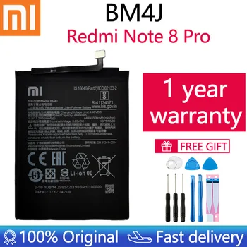 100% Oriģinālā Xiao mi BM4J 4500mAh Akumulatoru Xiaomi Redmi Piezīme 8 Pro Augstas Kvalitātes Tālruņa Baterijas Nomaiņa