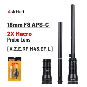 AstrHori 18mm F8 2x Makro Objektīvu APS-C Zondes Objektīvs SONY E Nikon Z Fuji X Canon EF, RF M43 L Mount Kameras