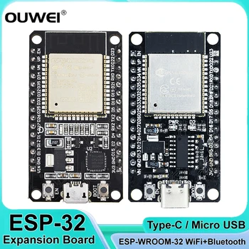 ESP-WROOM-32 ESP32 Izplešanās Kuģa TIPS-C USB CH340C WiFi+Bluetooth Ultra-Low Power divkodolu ESP32-DevKitC-32 Attīstības Padome