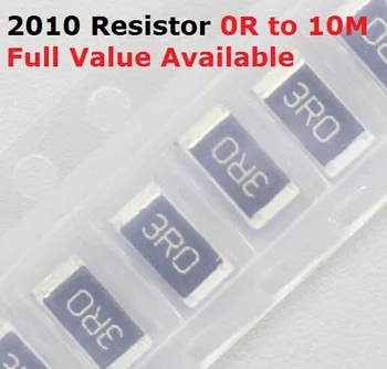 100PCS/daudz SMD Chip 2010 Pretestība 750R/820R/910R/1K/1.1 K Par 5%, Izturība 750/820/910/Ohm 1/1.1/k Rezistori 1K1 Bezmaksas Piegāde