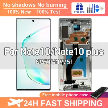 100% Testēti AMOLED LCD Samsung Galaxy Note10+ N975F N9750 Displejs, Touch Screen Samsung Note 10 N970 N970F NAV Apdegums Ēnas