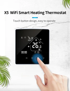 X5HGB Wifi Smart Apkures Termostats, LCD Displejs Balss Kontroles Alexa Tuya Alise /Elektrības/Ūdens Grīdas Temperatūras Kontrolieris