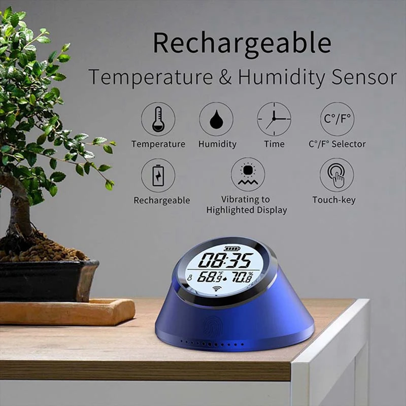 Tuya Zigbee Smart Temperatūras, Mitruma Sensoru, Pulksteni, Istabas Termometrs Ar LCD Displeju, Lai Google Home Smart Dzīve1