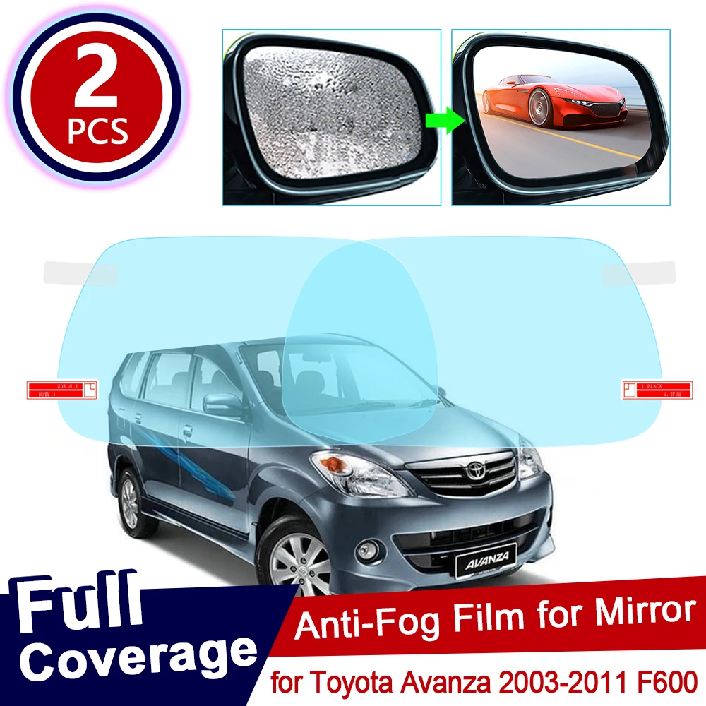 Toyota Avanza 2003~2011. Gada F600 Pilnībā Segtu Anti Miglas Filmu Atpakaļskata Spogulī, Ūdensnecaurlaidīgs Anti-Miglas Filmas Tīru Auto Aksesuāri 20100