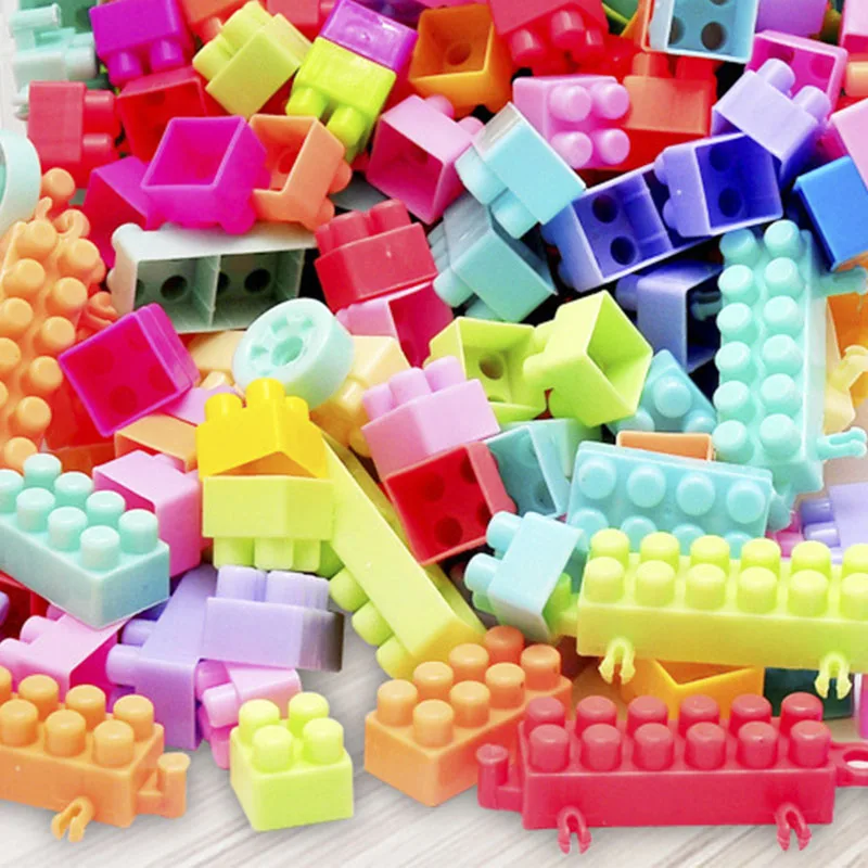 108PCS Plastmasas Celtniecības Bloki Uzlīmes Ar Bērnu Mazo Daļiņu Montāža Rotaļlietas Radošās Izglītības Rotaļlietas, Dāvanas Bērniem, Zēni0