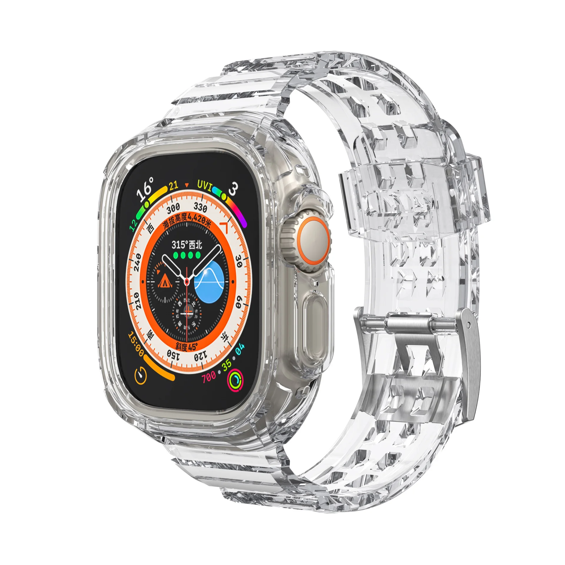 uhgbsd Skatīties Lieta + Skatīties Band Apple Smart Watch/ultra 49mm/TPU Integrētu Matēta Siksna3