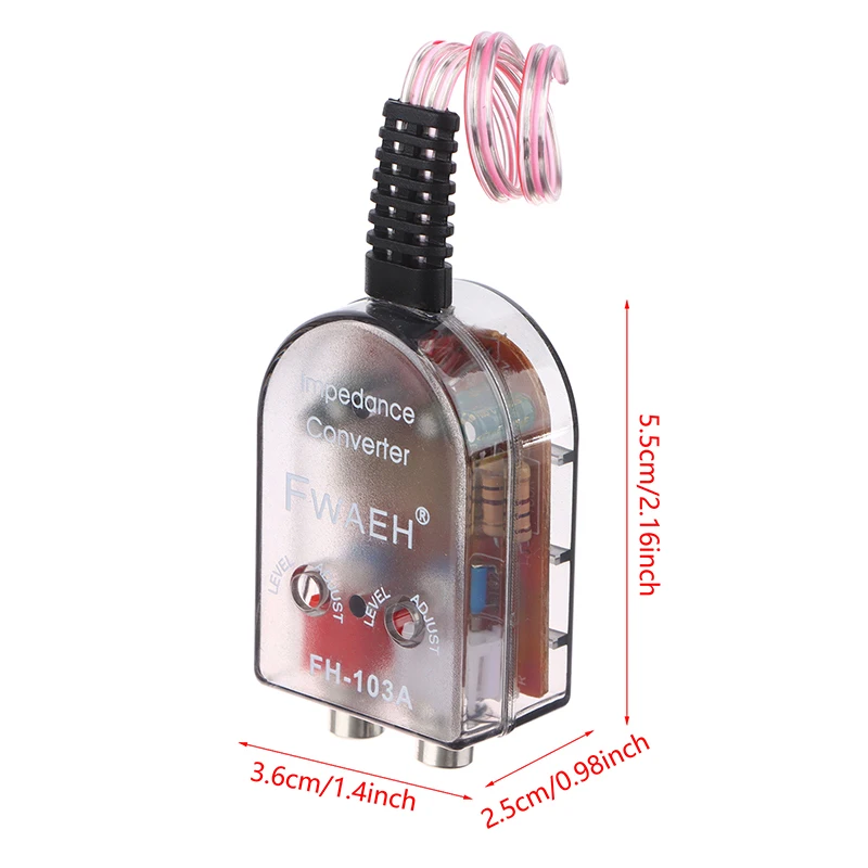 Augsta Līmeņa Skaļrunis Signālu Zemā Līmenī RCA Adapteri Auto Audio Augstas Līdz Zemas Subwoofer Konvertētājs1
