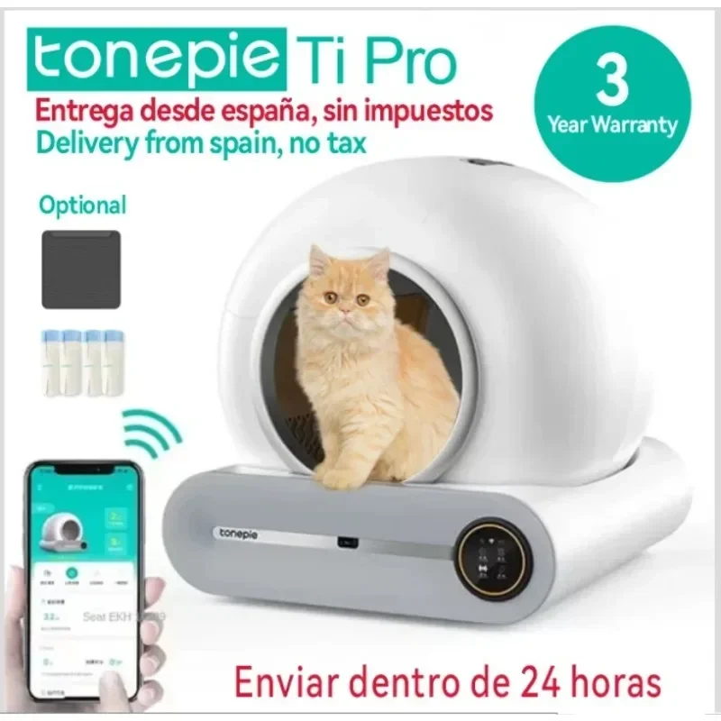 Mājas App Kontroles Pet Tualetes Renes Jonu Dezodorants Smart Produktiem, Automātiskā Smart Kaķu Pakaiši Kastē 65L Mazo mājdzīvnieku Piederumi1