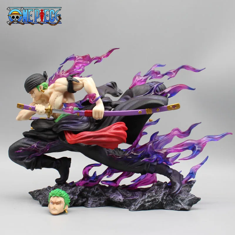 Anime Viens Gabals Rīcības Attēls Roronoa Zoro Figuras Rotaļlietas 19cm Manga Statuetes PVC Kolekciju Modelis GK Statuja Dāvanu Bērniem0