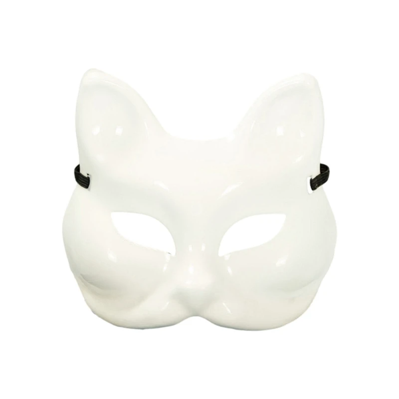 2024 Jaunas Maskas, Balts Plastmasas Roku Apgleznoti Pusi Sejas Cosplays Maskas DIY Kaķis Facemasks Puse Assecory Kostīms, Maskarāde, Maskas1