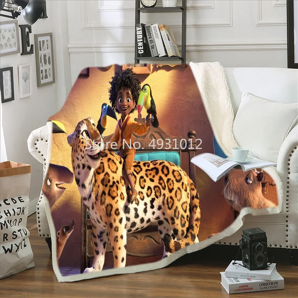 Disney Encanto Mirabel Plīša Sedziņa Mest Sofa Bed Cover Vienu Dvīņu Gultas Zēni Meitenes Bērniem Dāvanas Mājas Tekstils5