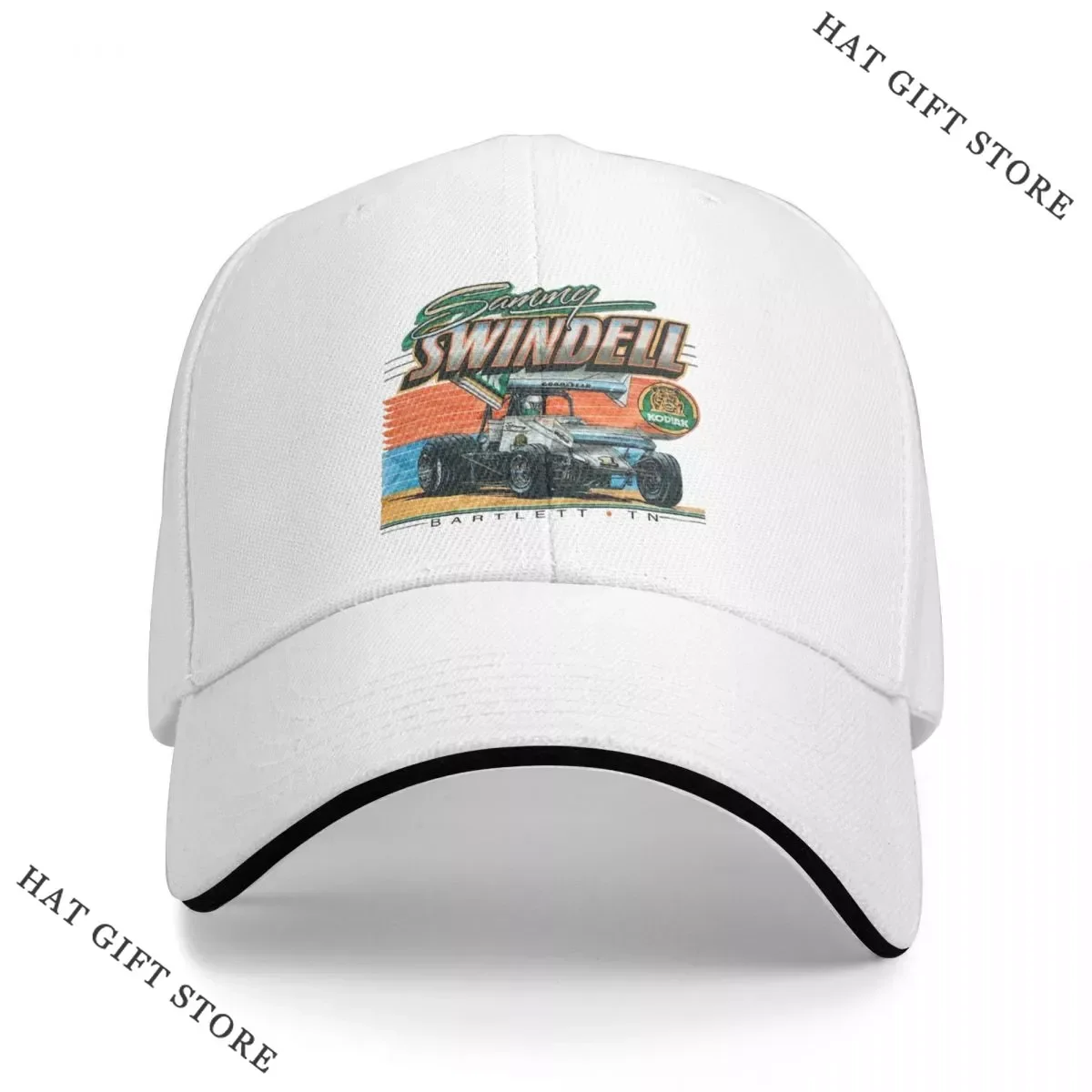 Labākais Vintage!!! 1987 Sammy Swindell Kodiak Sprint Auto Klp Beisbola cepure modes Bobble cepuri Sieviešu golfa valkāt Vīriešu0
