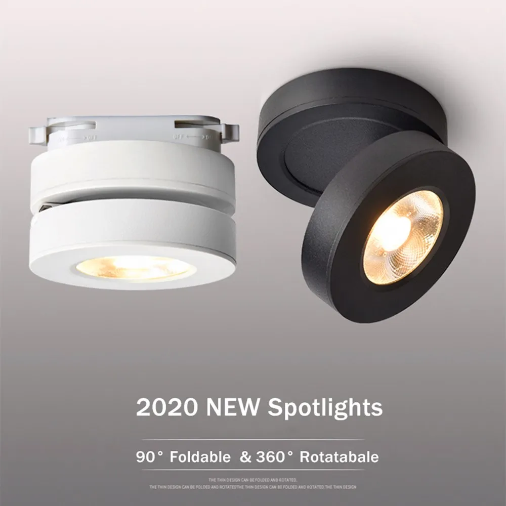 Slim Griestu Lampa LED Track Gaismas Salokāms 360 Padziļinājumā Virsmas Prožektors 220V 5W 7W 3W Gaitenis Galerija Displejs Dzīves1