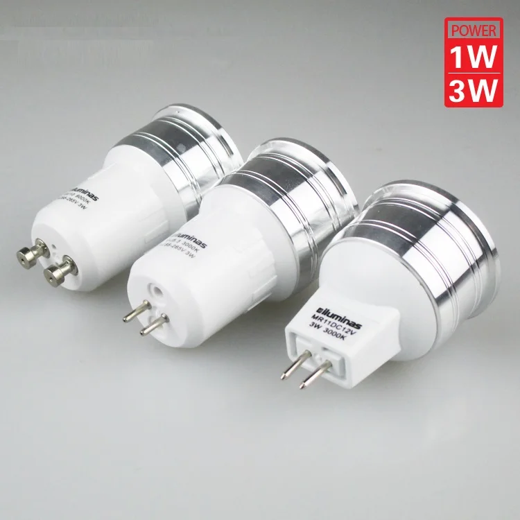 LED lampa kausa MR11/12v enerģijas taupīšanas spuldzes GU5.3/gu10/220v pin gaismas avots 1w/3w2