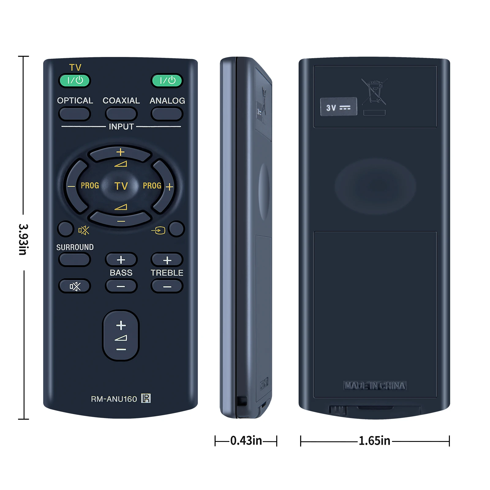 Jaunu RM-ANU160 Sony Soundbar Sistēmas Tālvadības HT-CT60 SA-CT604