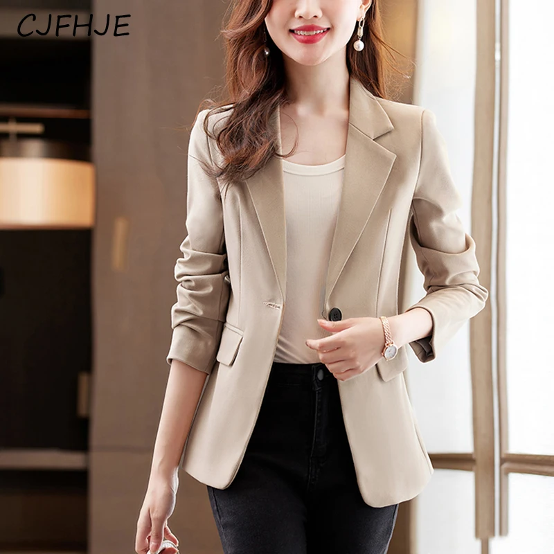 CJFHJE Sieviešu Modes Slim Fit Uzvalku, Mēteļu Pavasara korejas Augstas kvalitātes Elegants Profesionālais Kleita Temperaments Gadījuma Sievietes Tērps Top2