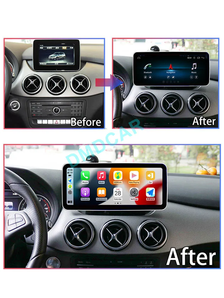 Android13 8 Kodolu Qualcomm 665 128G Bezvadu Apple Carplay Par Mercedes Benz B Class W245 W246 GPS Navigācijas Multimediju Atskaņotājs2