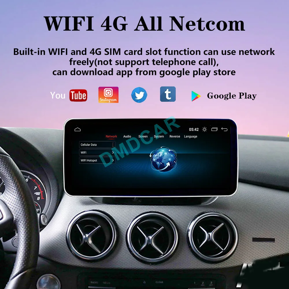 Android13 8 Kodolu Qualcomm 665 128G Bezvadu Apple Carplay Par Mercedes Benz B Class W245 W246 GPS Navigācijas Multimediju Atskaņotājs4