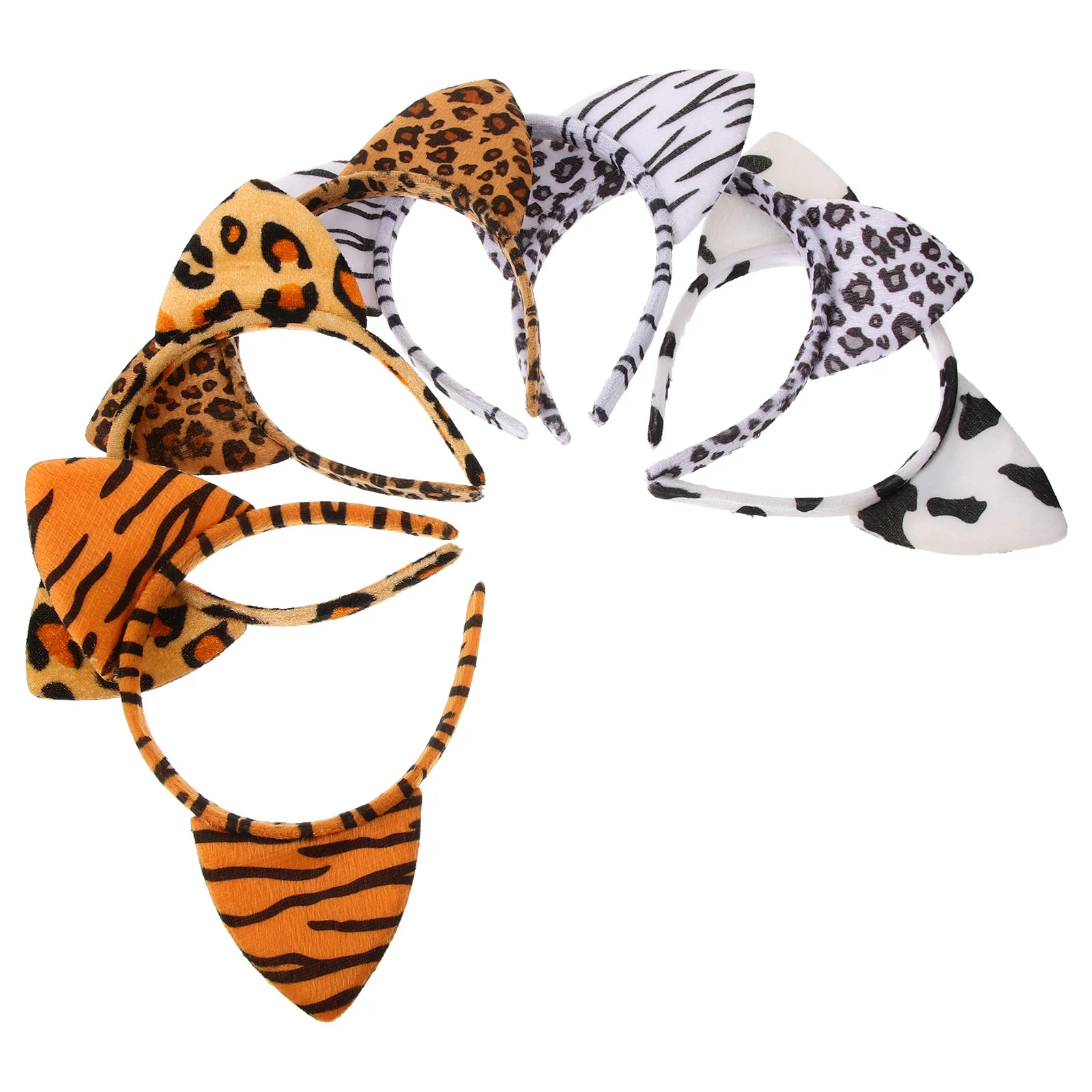 6pcs Dzīvnieku Ausis Galvas Leopard Graudu Plīša Galvassegu Galvassegas Cepures Tērpu, Aksesuāru Bērniem, Bērnu5