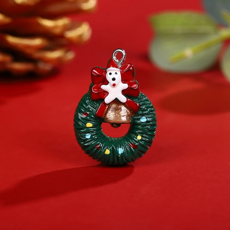 Ziemassvētku Kulons Mini Sveķu Rotājumi Ziemassvētku Rotājumi Auskari Rokassprādzes Kaklarotas pendan Miniatūras Sniegavīrs Santa4