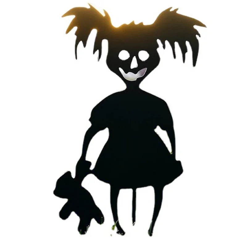 Halloween Gudrs Spoks Zombijiem-Metāla Mākslas Pastāvīgā Siluets Dārza Pagalmā Kaudzē Āra Skulptūru Maz Velns Mājas Dekoru4