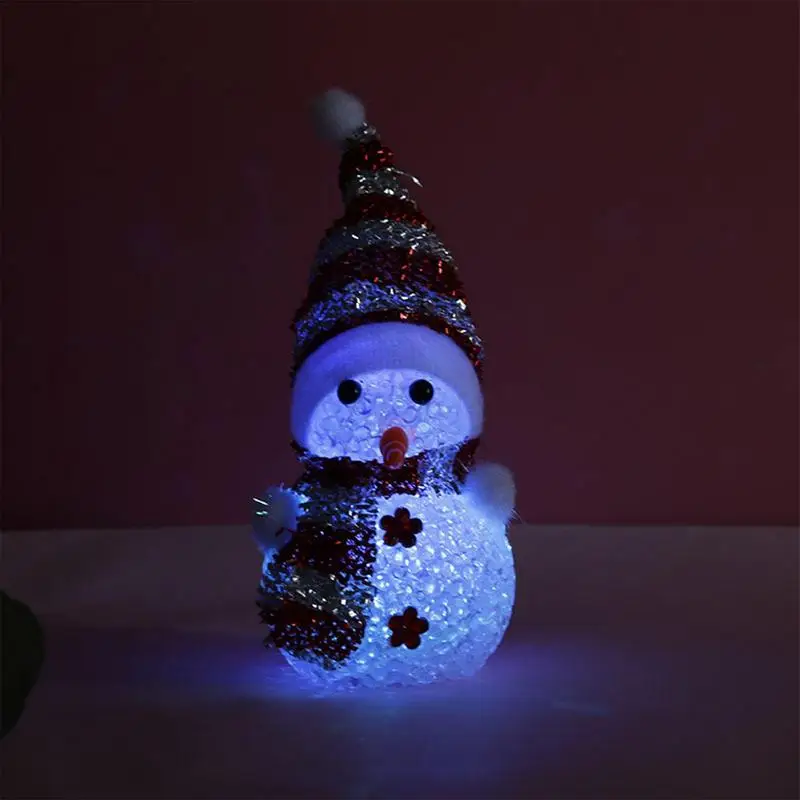 Ziemassvētku Sniegavīrs Dekorācijas, Iekštelpu Light Up Sniegavīrs Krāsa Mainās Statuetes ar Bateriju Darbināmas LED Sniegavīrs Iekštelpu Ziemassvētku3
