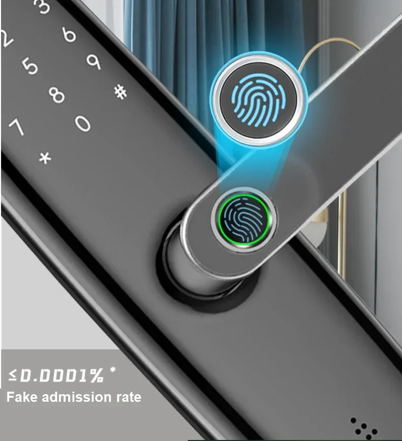 Tuya WIFI Elektroniskā Slēdzene Gudrs Durvju slēdzenes pirkstu Nospiedumu Paroli, IC Card NFC APP Taustiņu Tālvadības Atslēgt TTlcok Strādāt ar Google Alexa2