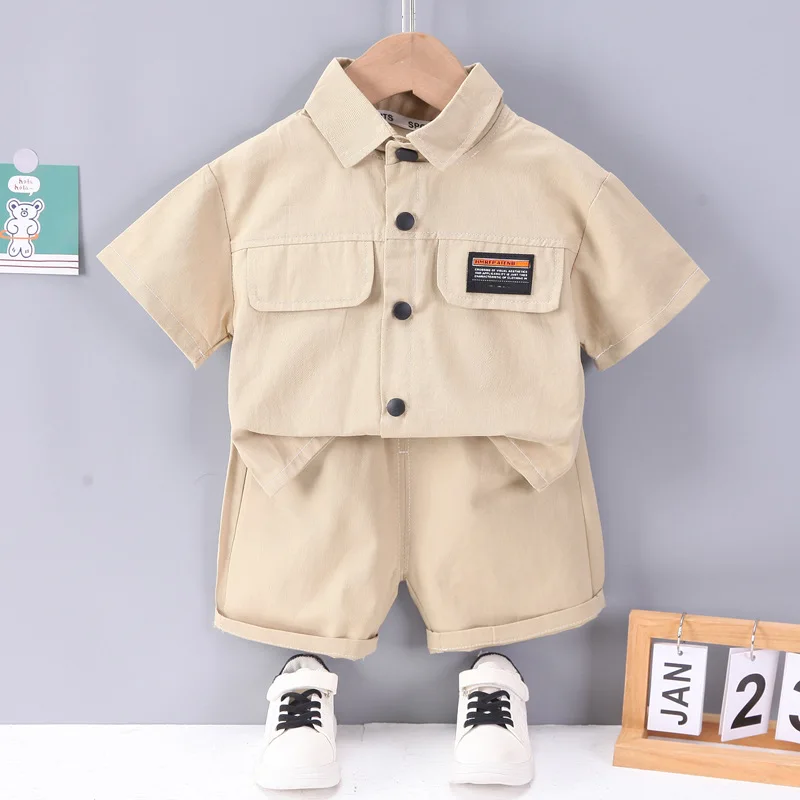 Jaunā Vasaras Bērnu Apģērbu Tērps Bērniem Zēnu Kreklu, Bikses, 2gab/Komplekti, Zīdaiņu Apģērbs Toddler Gadījuma Kokvilnas Kostīms Bērniem, Treniņtērpi2
