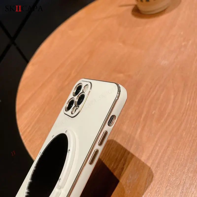 Aplauzums Spogulis Statīva Turētājs Phone Gadījumā Xiaomi Redmi 13C Kameras Lēcu Aizsardzības Mīksta Silikona Aizmugurējo Vāciņu Redmi 13c Gadījumos4