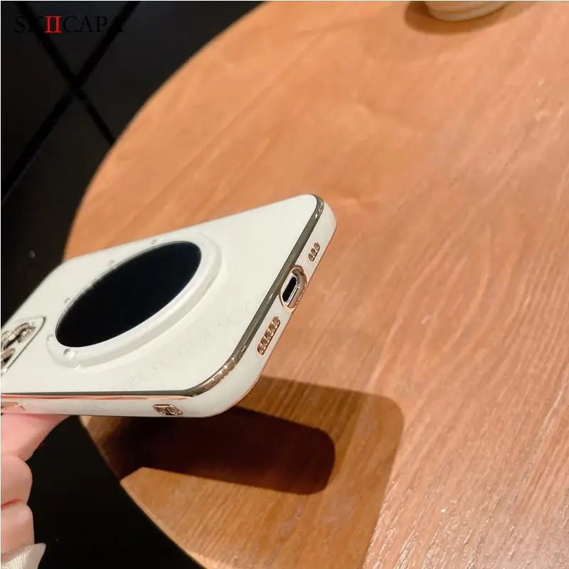 Aplauzums Spogulis Statīva Turētājs Phone Gadījumā Xiaomi Redmi 13C Kameras Lēcu Aizsardzības Mīksta Silikona Aizmugurējo Vāciņu Redmi 13c Gadījumos5