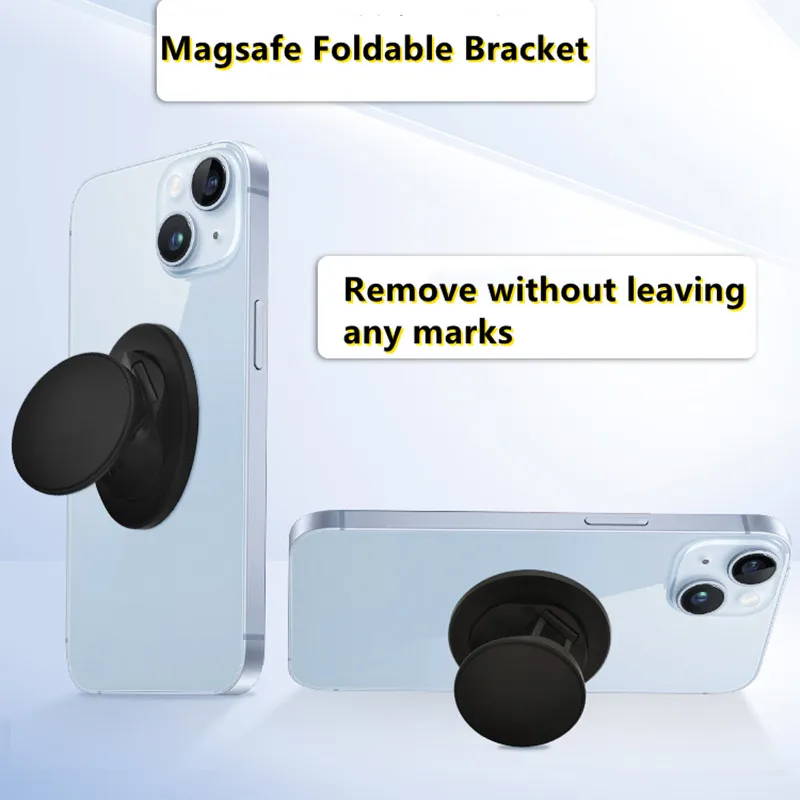 Salokāma Magnētisko Tālruņa turētājs iPhone 15 14 13 12 Pro Max Magsafe Soporte Para Celular Macsafe Stāvēt Rokturis Atbalsta Šūpuļa0