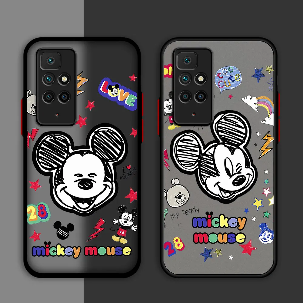 Disney Mickey Minnie Mouse Luksusa Tālruņu Gadījumā Redmi 12.C 10.C A2 10 12 5G 9.A K40 Pro A1 9.C 9T 9 Shell Silikona Vāciņu0