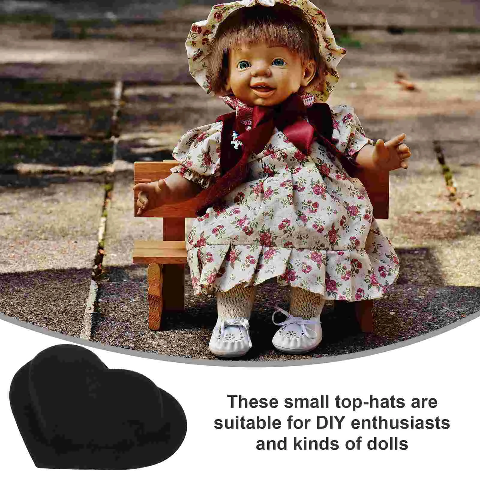 Sirds Formas Platās Cepures Malām Audums Handcraft Mini Top-Cepuri Lolita Lelles4