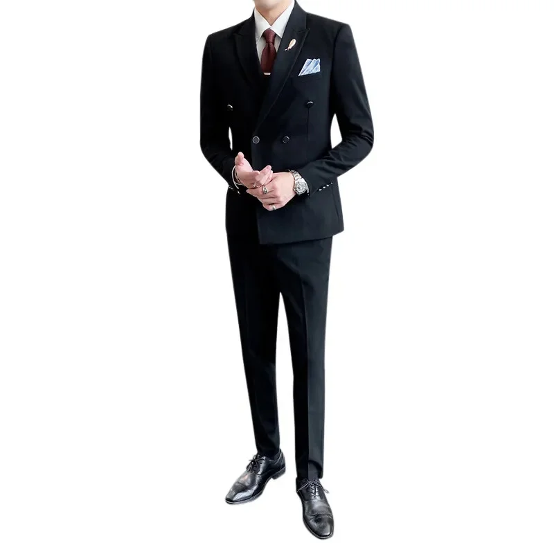 LIONJUMP Zīmola Ikdienas Tērps Vīriešu Trīs-gabalu korejiešu Versija Slim Līgavainis Kāzu Kleitu Moderns Britu Modes 2024. Gadam Komplekti4