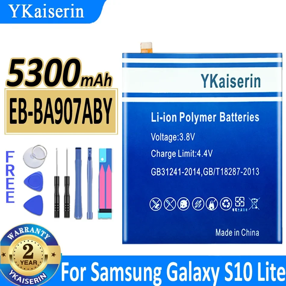YKaiserin nomainītu Akumulatoru, EB-BA907ABY Samsung Galaxy S10 Lite S10Lite 5300mAh Telefonu Baterijas + Instrumenti0