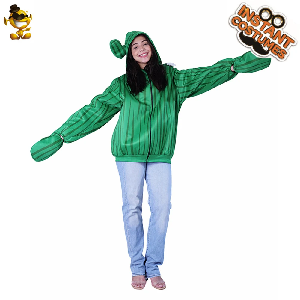Vīrieši Smieklīgi Kaktuss Kapuci sporta Krekls Cosplay Kostīmu 3D Iespiesti Gadījuma Streetwear Sieviešu Modes Zaļā Top Džemperis Pilns Komplekts2